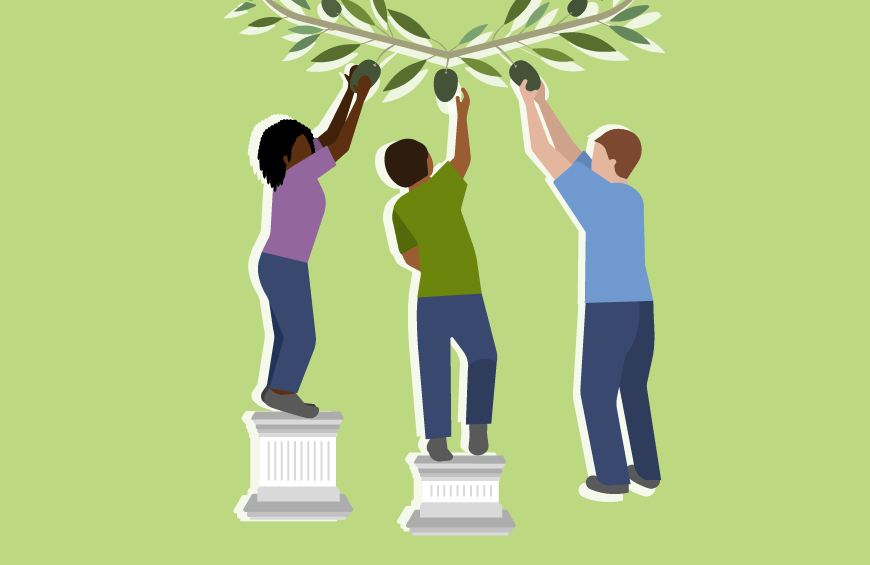 Logo for Road Map objective 1 - lead with racial equity